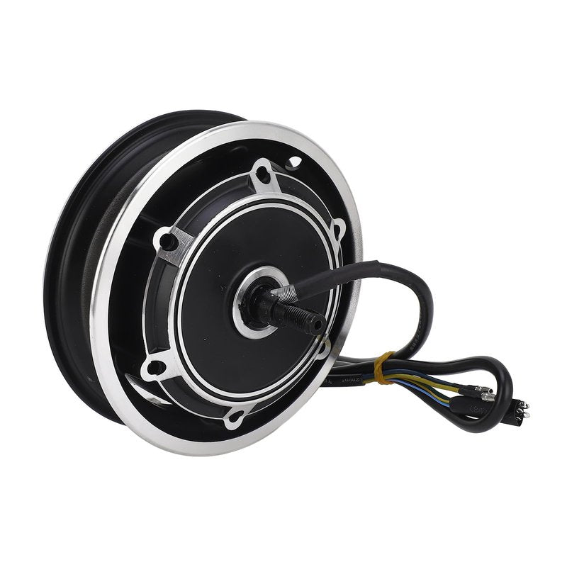 YYQTGG Electric Scooter Hub Motor 48V 100W Electric Brushless Disc Brake Hub Motor for 10 Inch Outer Tire, Aluminum Alloy Wheel