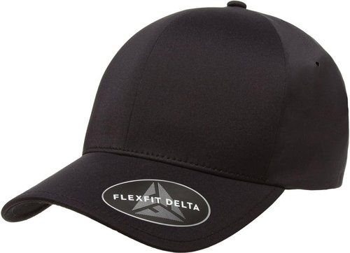 Flexfit Men's Delta Seamless Baseball Cap - Comfortable Fit in Black | Size Large-X-Large