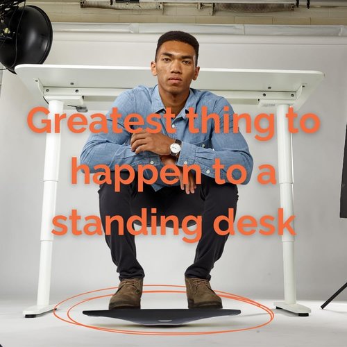 FluidStance Adult Balance Board - USA-Made Anti-Fatigue Wobble Board for Standing Desks | 360° Rocker Design