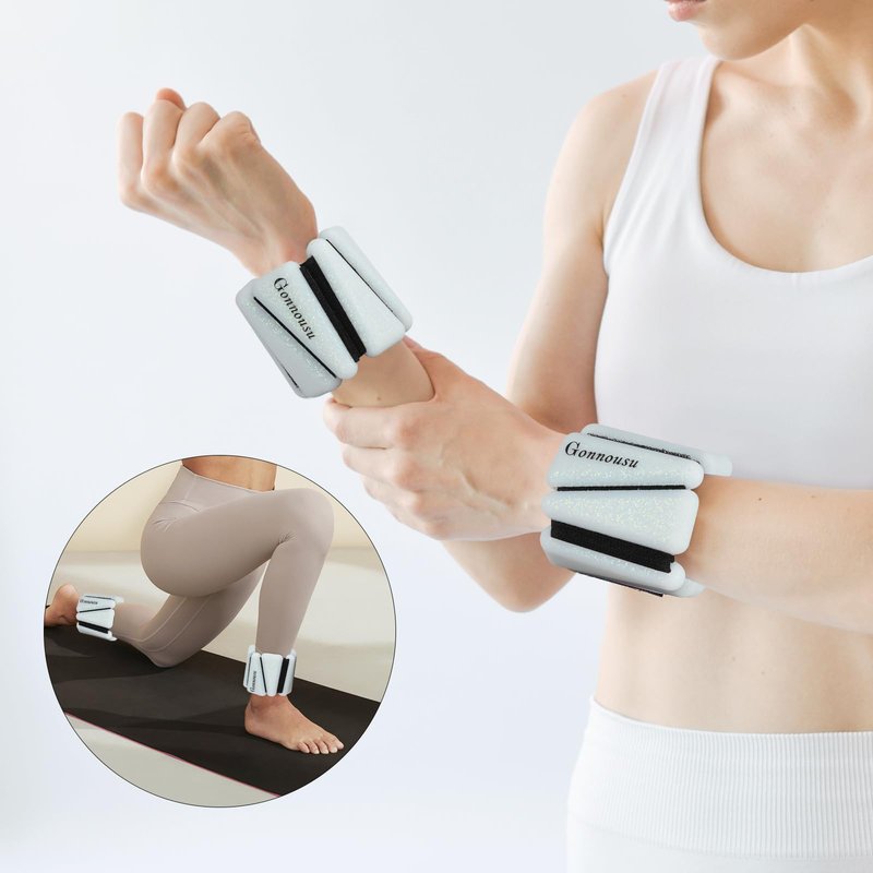 Movido Wrist and Ankle Weights | 1 lb each (2 per set) | Adjustable Workout Weights for Women and Men