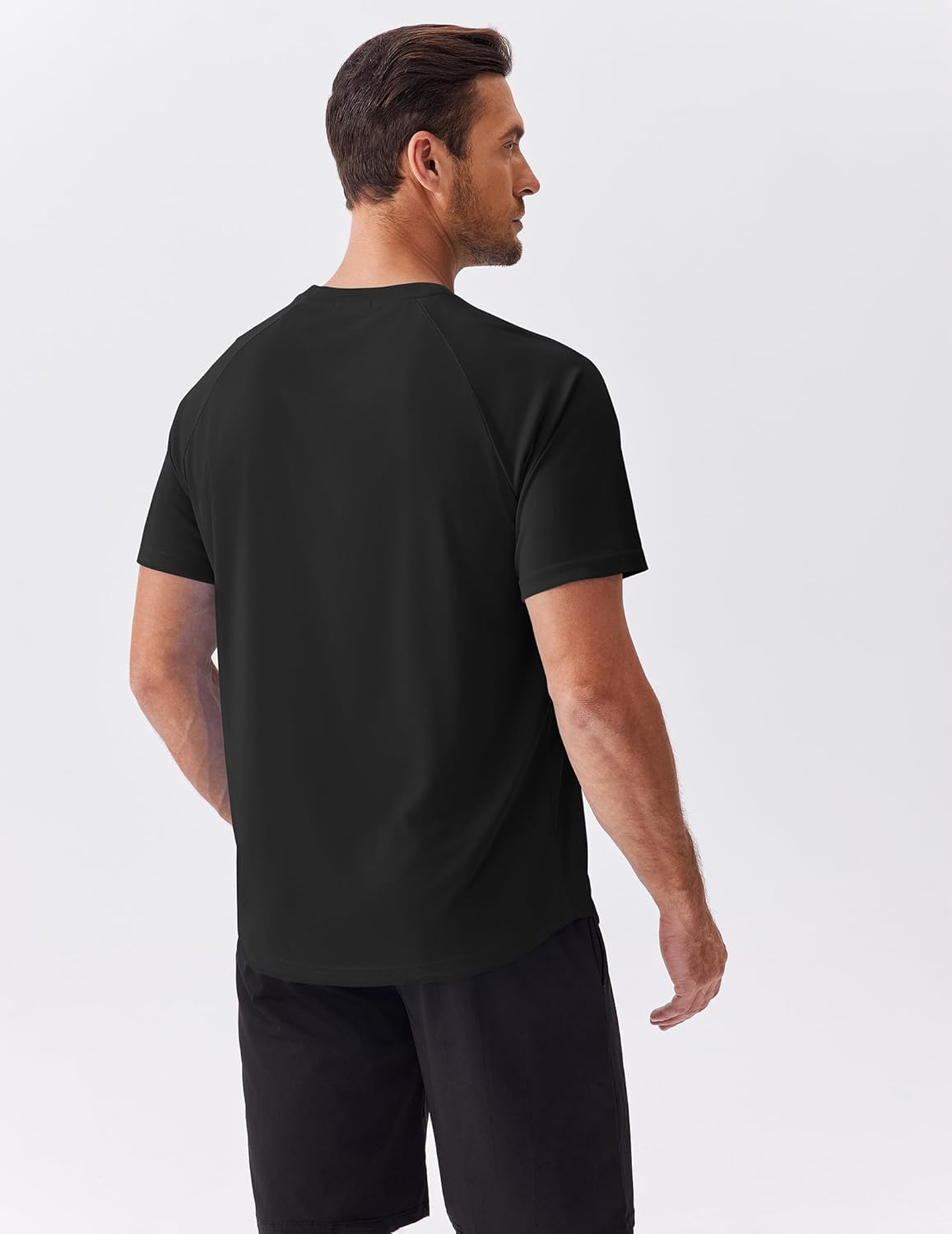 PINSPARK Men's UPF50+ Sun Protection Swim & Surf Short Sleeve Rash Guard | Quick-Dry Athletic Shirts