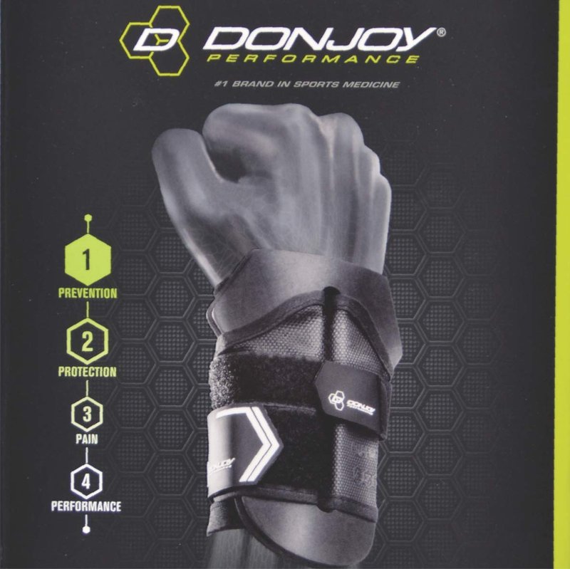 DonJoy Performance Anaform Wrist Wrap for Radial or Ulnar deviation, Sprains, Tendonitis, Carpal Tunnel & Wrist instabilities - Double Wrap Design for Athletes and Active Users, Large/X-Large