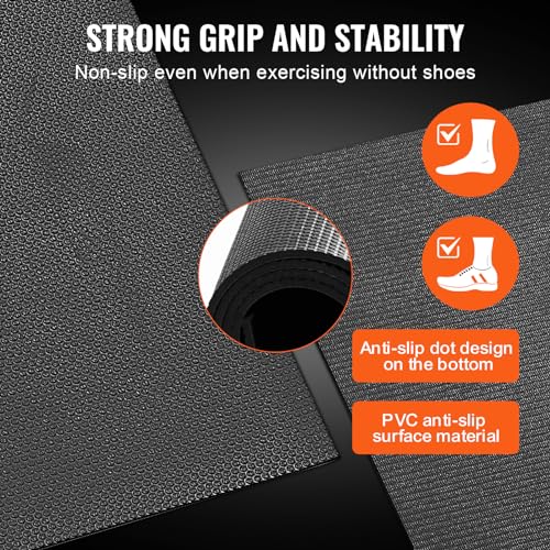 Extra Thick 12'x6' Exercise Mat - Non-Slip Yoga Mat with Carry Strap