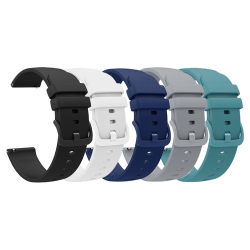 Lamshaw Compatible with Dyurwa P97 Smart Watch Band, Classic Watch Bands Soft Silicone Bands Bracelet Sports Strap Compatible for Soudorv P97, Dyurwa P97 Smart Watch (5Pack-Man)