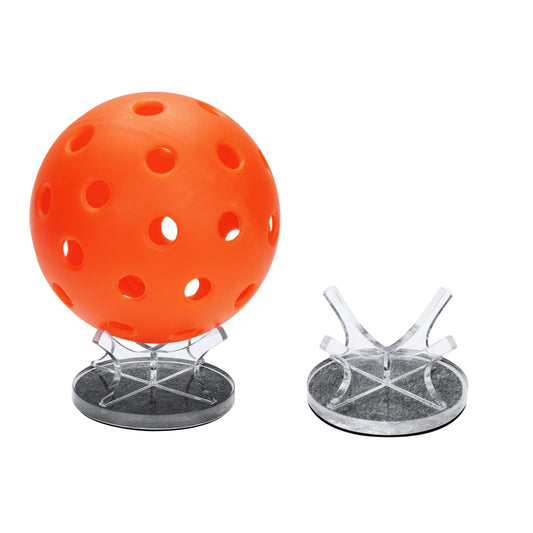 PEUTIER 2pcs Pickleball Stand Holder, Acrylic Ball Stand Sports Ball Display Rack Small Ball Display Holder with 2pcs Anti-skid Rubber Pads for Pickleball, Golf Ball, Softball...