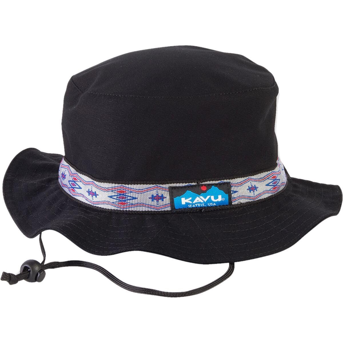 KAVU Organic Strap Bucket Bucket Hat Fishing Camping Boonie-Jet Black-S