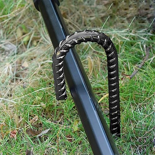 Black 16 Inch Rebar Stakes - Heavy Duty Ground Anchors 30 Pcs for Trampolines & Fences
