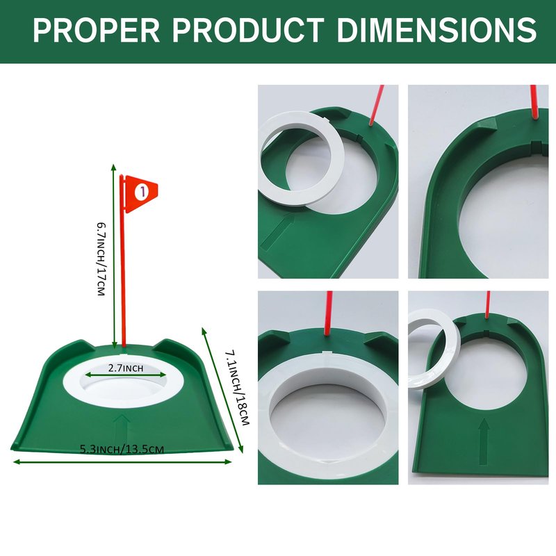Shu-Ran Mini Putting Set, Build Your Own Course at Home, the Office or On the Green, Includes 6 Pack Golf Putting Cups with Flags, 2 Pack Mini Golf Clubs and 10 Pack Foam Golf Balls