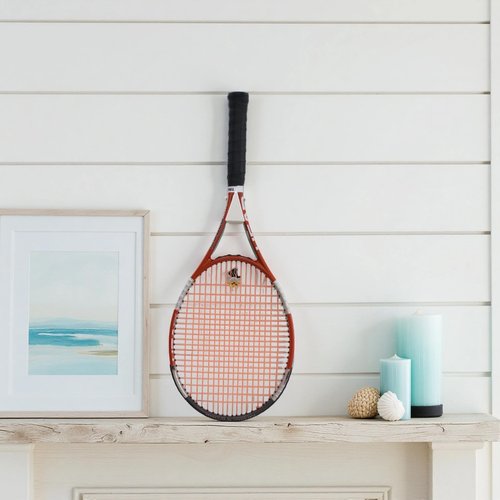 Wall Mount Tennis Racket Holder, 2PCS Storage Hooks for Rackets Stylish Appearance – Universal Wall Mounted Display Stand for Garage, Bedroom, Gym, Home – Tennis Gift Idea