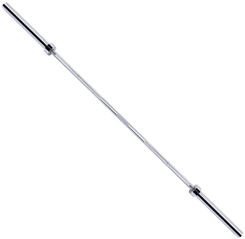 Fitvids Olympic Bar for Weightlifting and Power Lifting Barbell – 700-Pound Capacity (7' Feet – 7-Foot – Chrome, Barbell Only