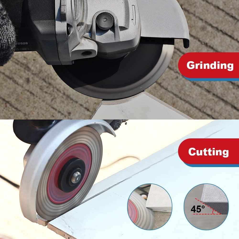 Diapro 5" Tile Turbo Saw Blade Diamond Blade with 5/8"-11 Arbor for Cutting and Grinding Porcelain Tile Granite Marble…