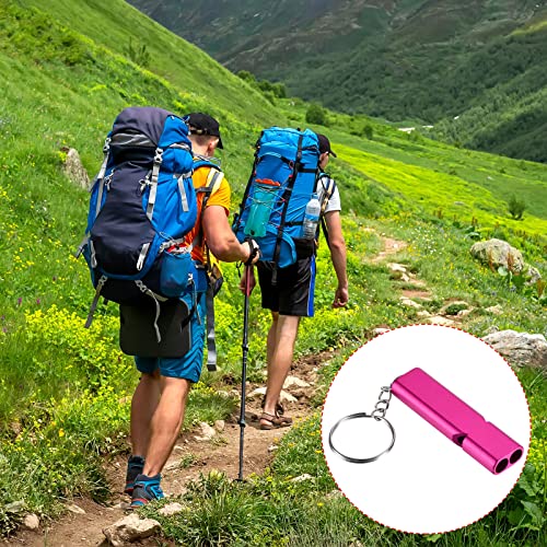 Emergency Survival Whistle - Double Tubes, Rose Color
