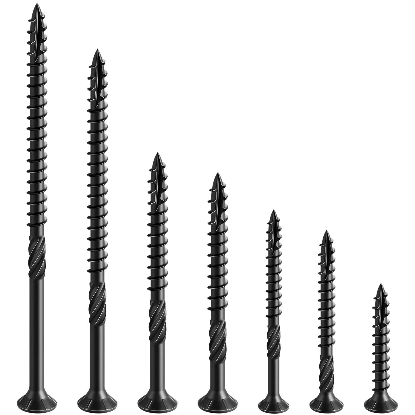 Wensilon #10 * 2-1/2" Black Deck Screws, (1214pcs) 15 lbs.Exterior Wood Screws, Rust Resistant epoxy Coated, Bronze, T25 Star Bit