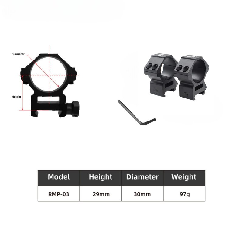 SAGUIA 30mm High Profile Tactical Scope Rings, Cantilever Style Offset Rifle Mount for Picatinny Rail, CNC 6061-T6 Aluminum Heavy Duty Scope Rings for Modern Sporting Rifles