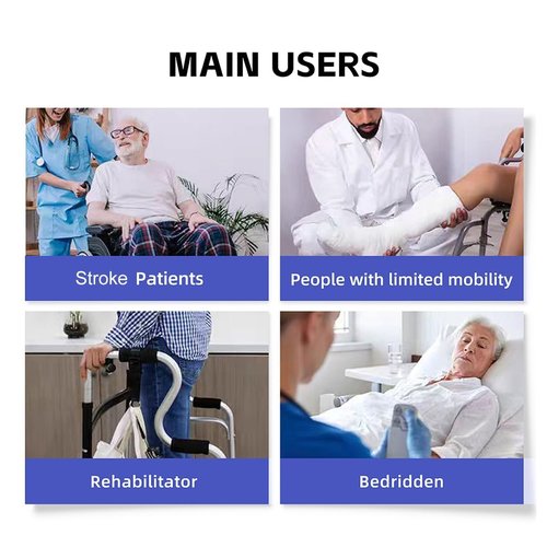 Stretch Bands for Exercise – Leg Stretching Strap for Physical Therapy, Hands-Free/Manual Options for Elderly Rehabilitation Bedridden Patients Lower Limb Myasthenia Surgery Recovery (2 Feet)