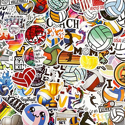 200 Volleyball Stickers for Water Bottles & Scrapbooking