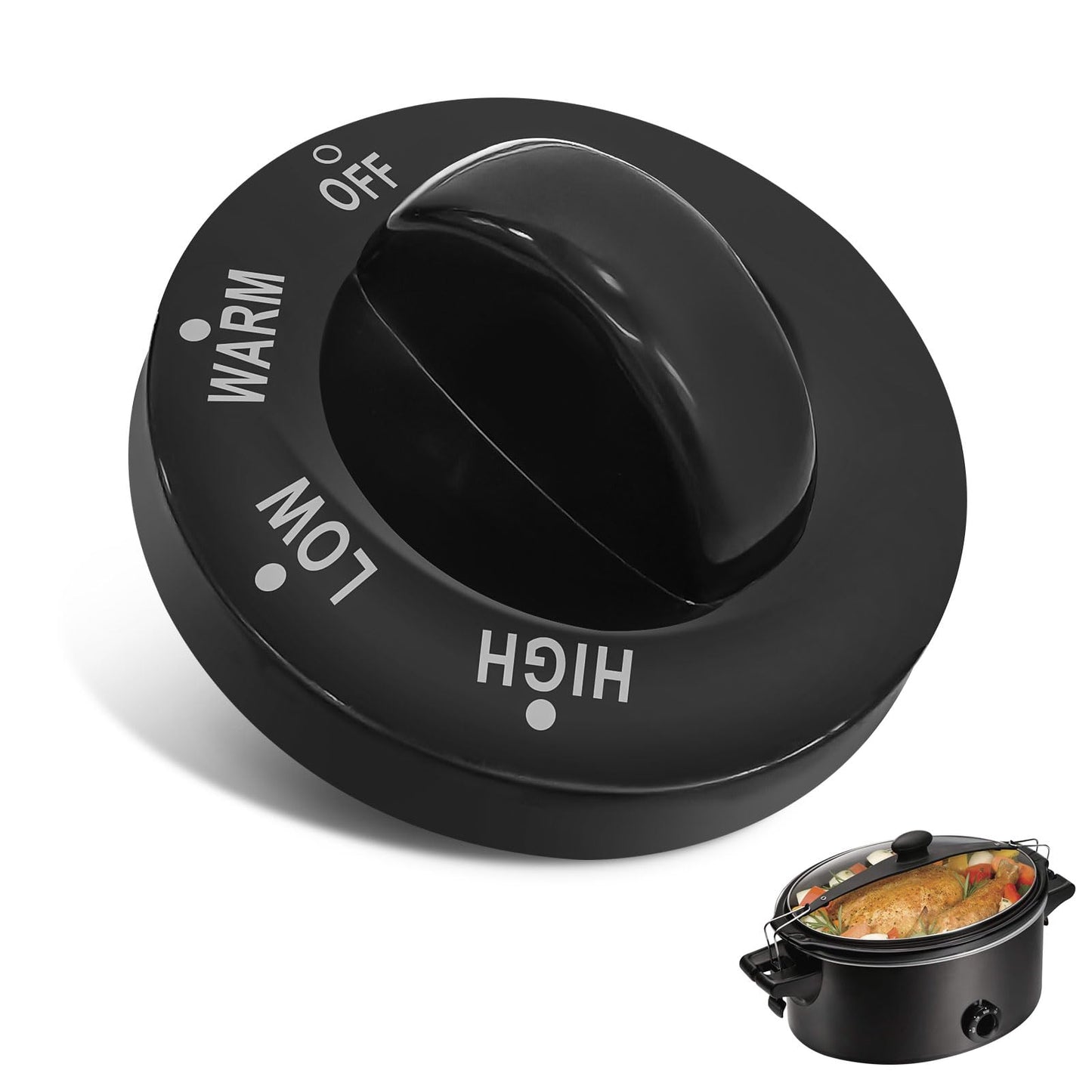 Dairrr Fuuu Slow Cooker Knobs Replacement for Hamilton Beach Crock Pot 6 Quart and 10 Quart 33195 33261, Crock Pot Control Knob Replacement Adjustable, Replacement Knob Part, 1 Pack