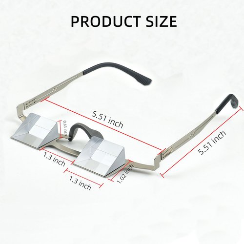 CHANGAR Rock Climbing Belay Glasses, 90 Degree Upward Prism Glasses for Outdoor Climbing,New Upgraded Metal Frame Enhance Comfort & Safety Versatile & Durable Prism Eyewear for Rock Climbers