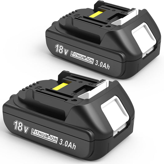 Makita 18V Battery Replacement - 2 Pack 3.0Ah BL1815 BL1840B for Cordless Tools