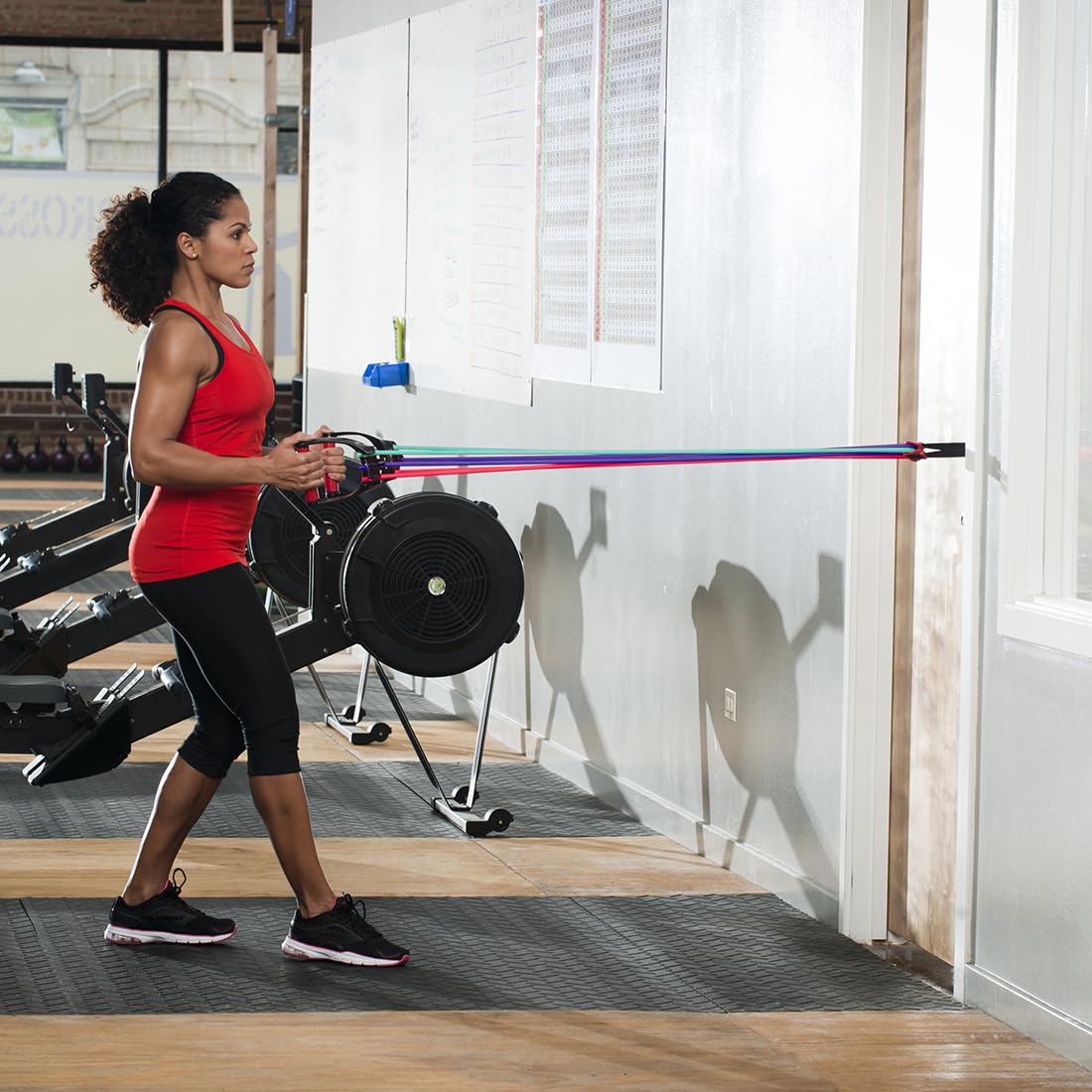 Lifeline Resistance Trainer Kit with 10lb to 100lb Adjustable Resistance Level Bands for More Workout Options Includes Triple Grip Handles, Door Anchor, 5ft Exercise Tubes and Carry Bag, pro