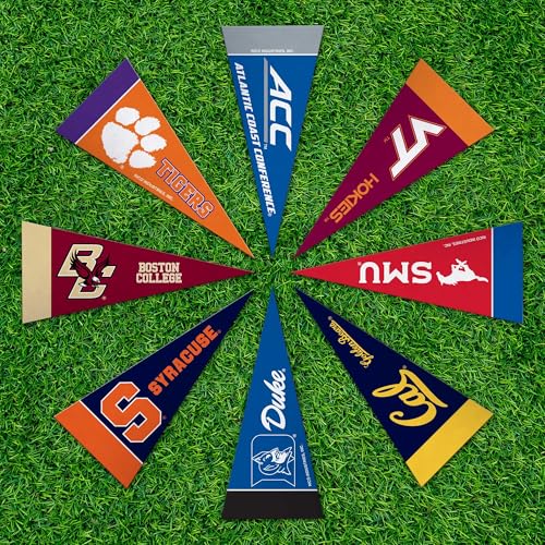 NCAA ACC Mini Felt Pennant Set - 4" x 9" Team Flags