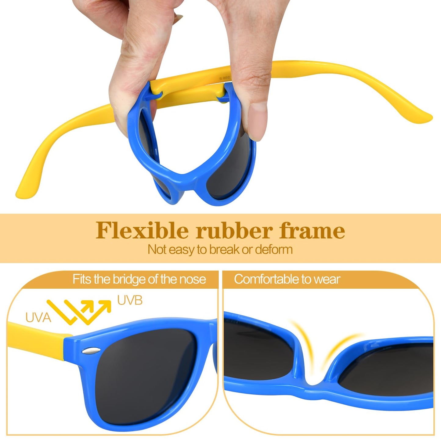 Mdvora Kids Polarized Sunglasses, Toddler Sunglasses UV Protection Flexible Rubber Glasses Shades(24pcs)