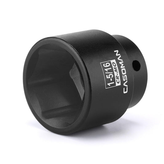 CASOMAN 1/2" Drive x 1-5/16" Impact Socket, 6-Point, SAE, CR-MO