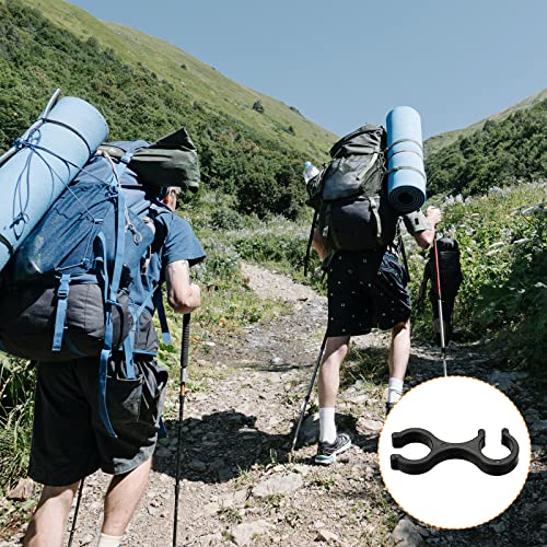 Trekking Pole Clips - 4 Pcs Double Rod Buckle Connectors for Hiking