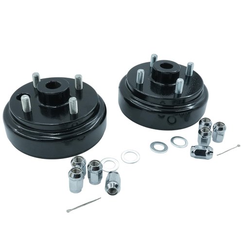 REVOTUNE 2-Pack Golf Cart Brake Drum Hub Assembly Compatible with EZGO 1992-Up 4-Cycle Gas Engines 1 Inch Large Hole 30 Teeth Replaces OE 21807G1 21807-G1 41843-94