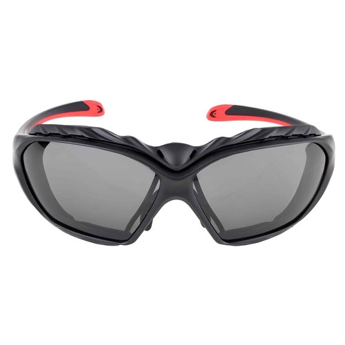 Platinum Sun Polarized Floating Sunglasses Men Women - UV400 Swimming Goggles Men & Women with Anti-Slip Strap & Foam Padding (Black-red)
