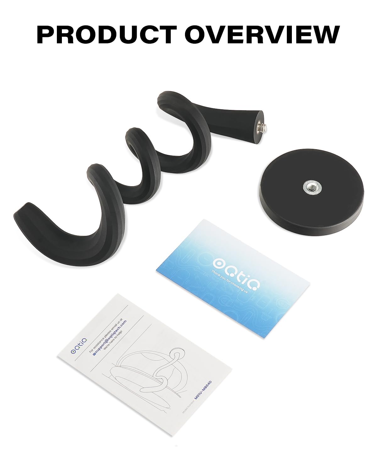 OQTIQ Front Load Washer Door Prop, Flexible Magnetic Washer Door Stopper for Washer and Dryer, Keep Washing Machine Door Open to Prevent Odors, Black