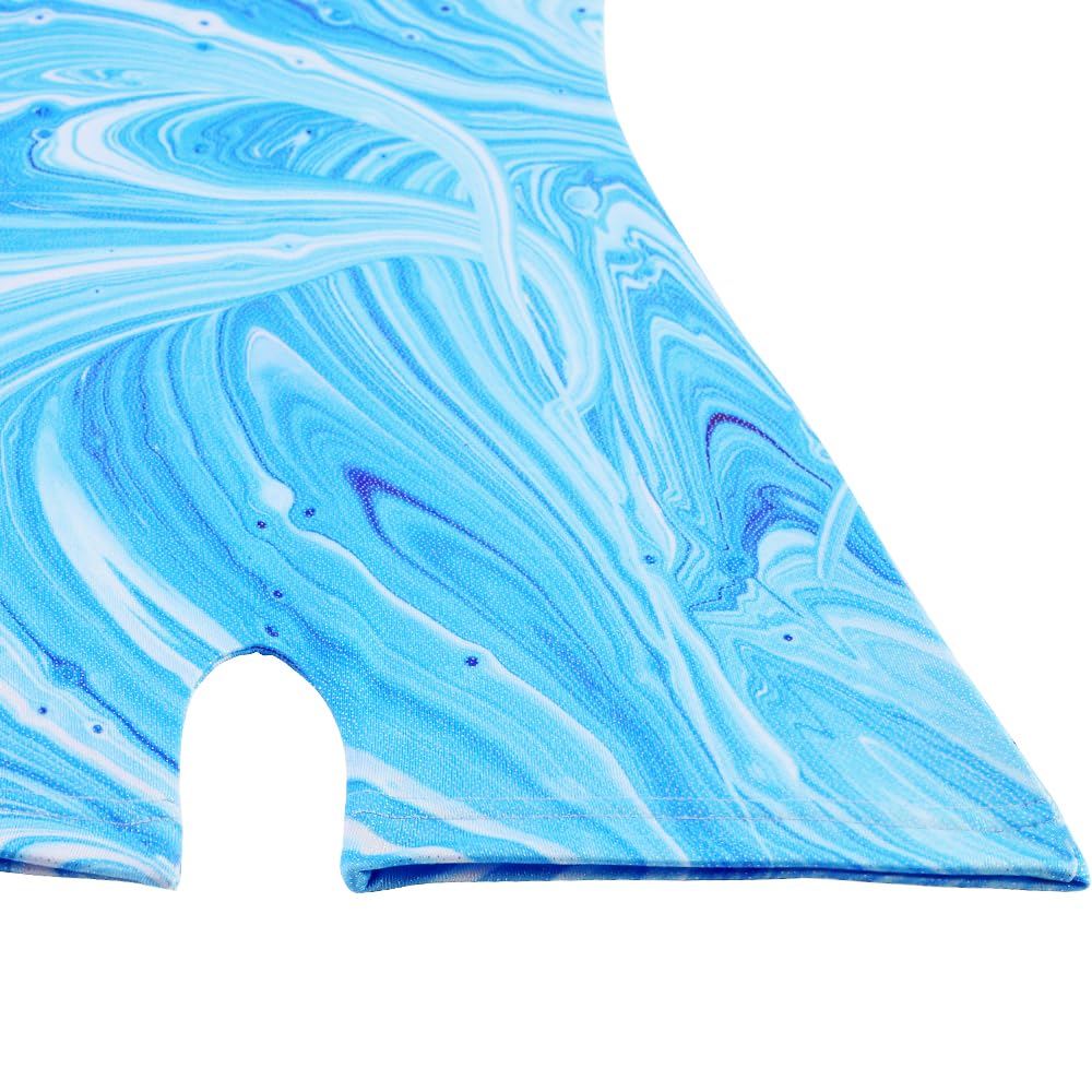 Belovance Toddler Leotards for Girls Gymnastcis Dance Outfit 4t 5t Kid Sleeveless Sparkle Blue Marble Biketard (Blue Marble, 4-5 Years)
