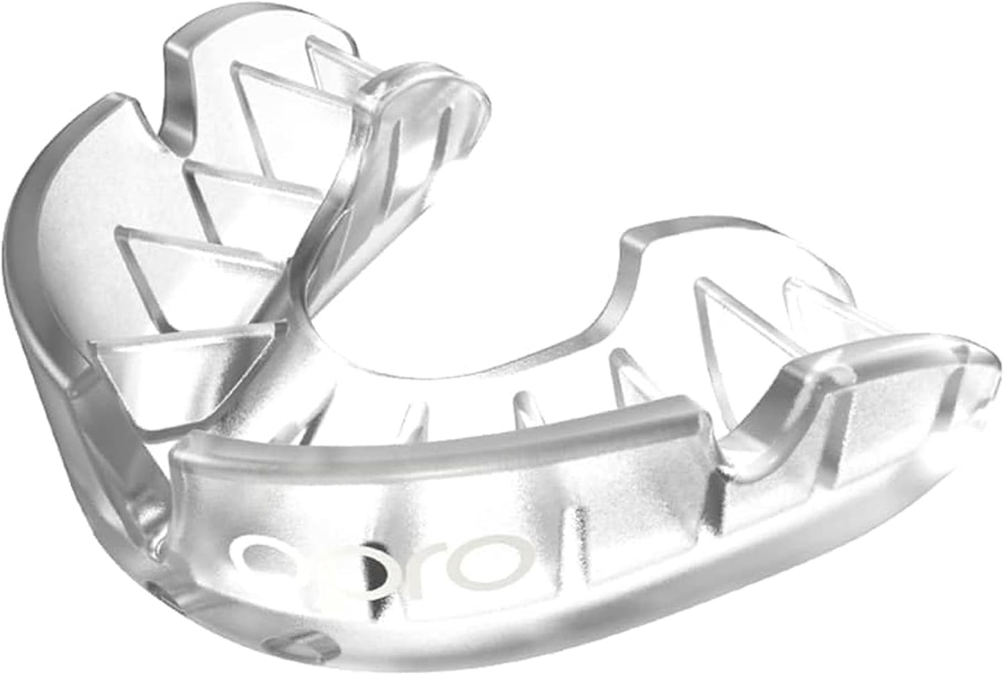 OPRO Silver Level Sports Mouthguard - Revolutionary Fitting Technology for Hockey, MMA, Rugby | Youth, Clear