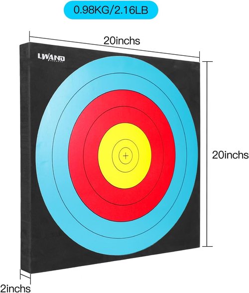 LWANO 20'' High-Density Foam Archery Target - Ideal for Backyard Practice & Training