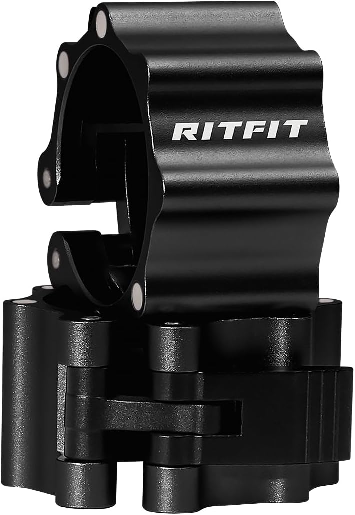 RitFit Magnetic Barbell Collars - Heavy Duty Aluminum Alloy with Quick Release & Non-Slip TPR Pads (Pair)