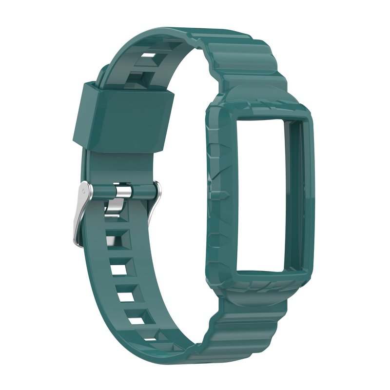 Chofit Case With Band Compatible with Fitbit Charge 5/4/3, Shockproof Rugged Band Strap for Fitbit Charge 5 with Bumper Case Cover - Men Women (Pink, Purple, Green)