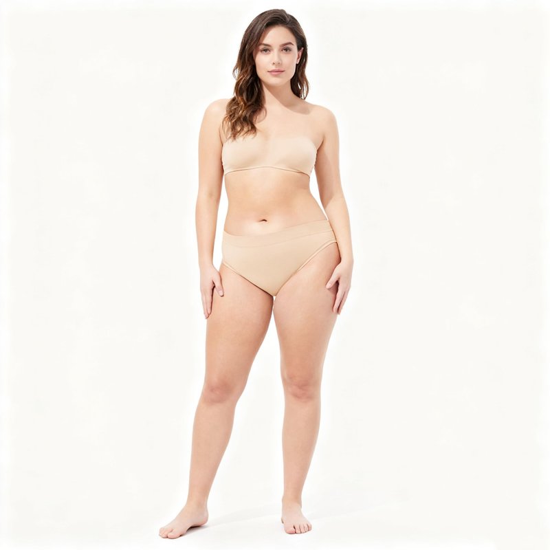 WANDER Women's High-Stretch Athletic Hipster Panties 3-Pack Moisture-Wicking Fabric with Pure Cotton Gusset for Sports & Daily Comfort （M-Nude）
