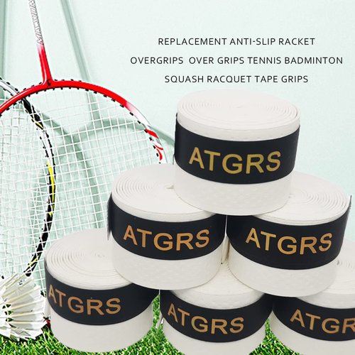vlmits Tennis Grip Tennis Racket Grip Tape Absorbent Anti-Slip Tennis Overgrip for Tennis Badminton Pickleball Racquet Handle Overgrips and Overwraps, Embossed Surface (6 Yellow Grips)