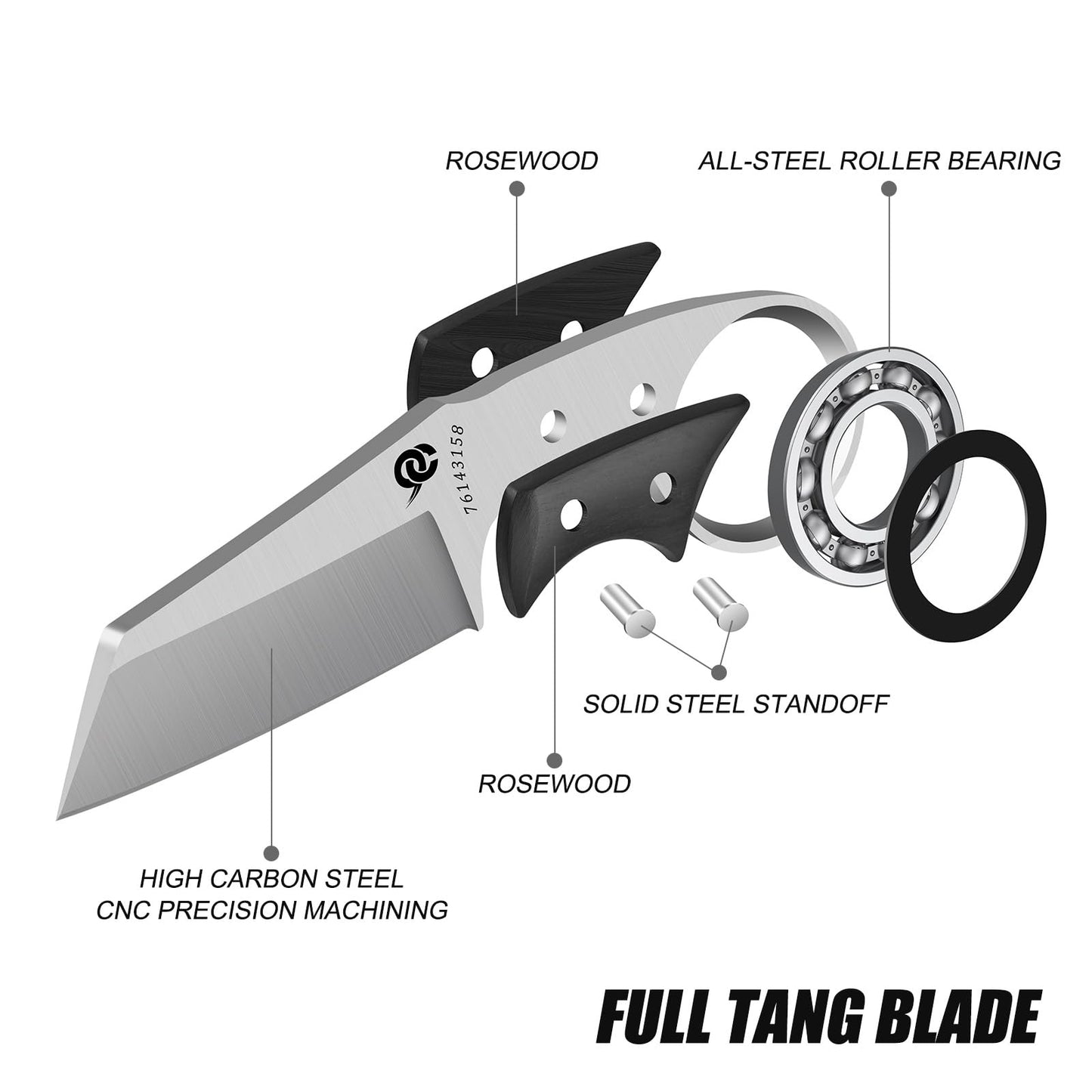 LEASUR Small Pocket Knife with Mechanical Arm and Wooden Sheath, Fixed Blade Knife For Keychain, Box Cutter, Fishing, Camping Tactical Knives, Cool Gadgets for Men (Green)