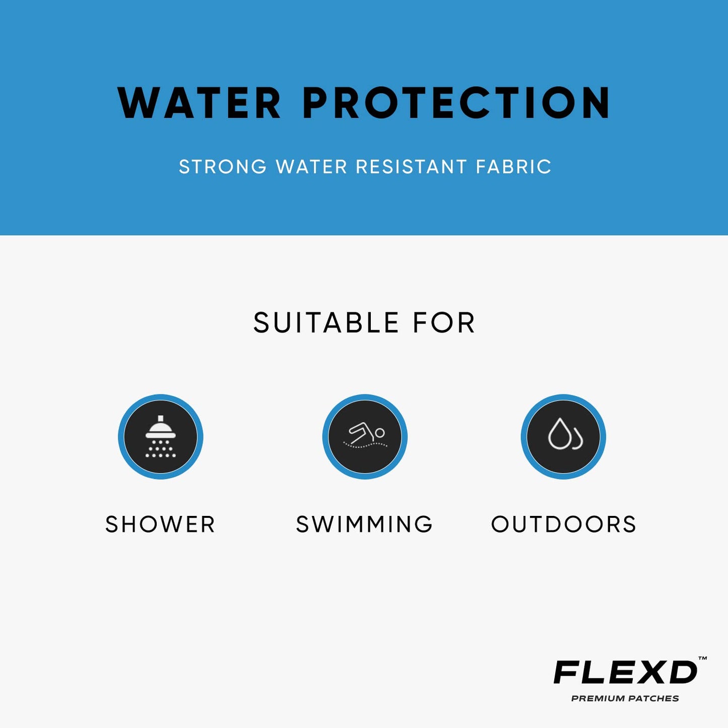 Flexd - Libre 3 Sensor Covers Waterproof, Freestyle Adhesive Patches (Pack of 30) Round, Black