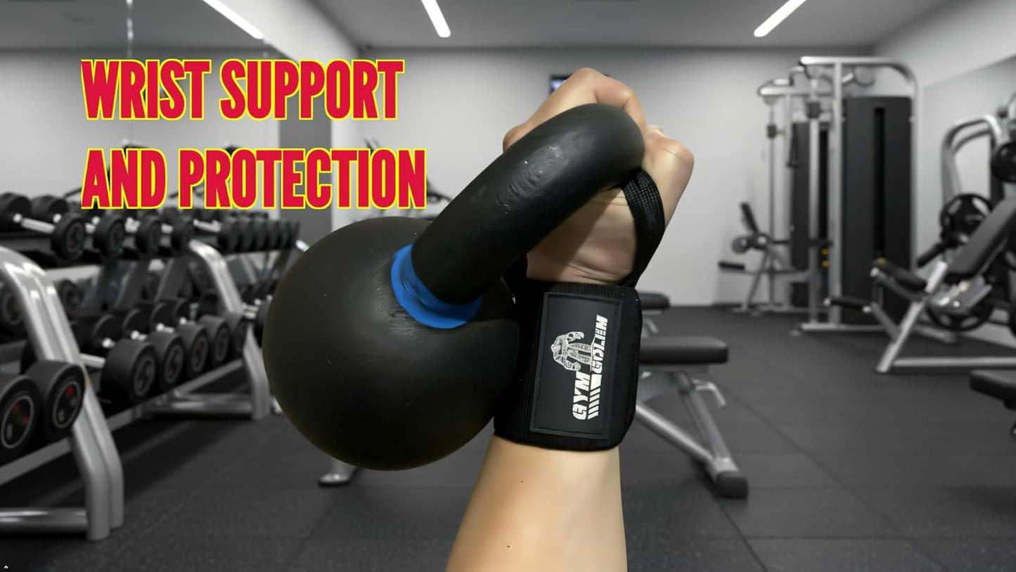 Skiennix Wrist Wraps - 18-Inch Premium Support with Thumb Loop for Powerlifting & Bodybuilding (1 Pair)