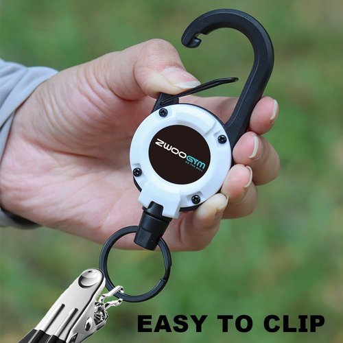 ZWOOGYM Never Lose Your Golf Headcover Retractable Clips, Your Will not be Losing Your Club Covers,Golf Club Accessories for Men and Women (Black*2)