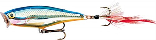 Rapala Skitter Pop Topwater Popper, Surface Hard Bait, Bass Fishing Lure, Splash and Pop Action, 2", Silver Blue