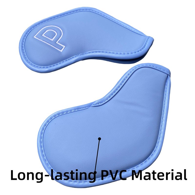 Golf Iron Club Head Covers Headcovers Set - 9pcs Golf Club Covers for Irons #5 6 7 8 9 PW SW AW XW Iron Headcovers fits for Mizuno JPX MPX and Other Brands (Blue)