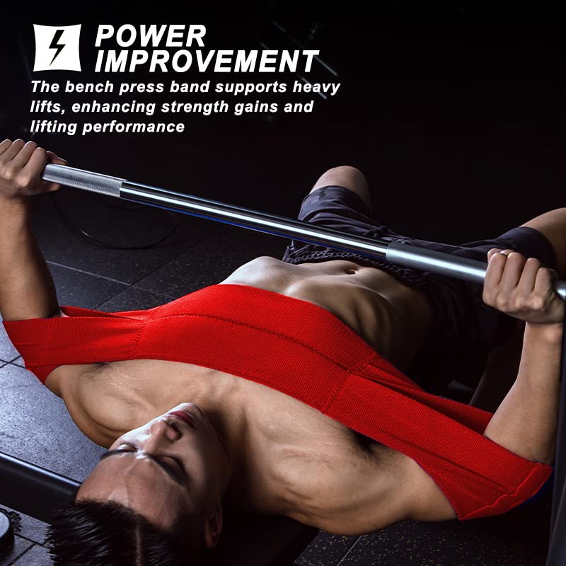 TAVIEW Bench Press Resistance Band,Power Weight Lifting Fitness Increase Strength Assist with Bench Press, Dips, and Push Ups