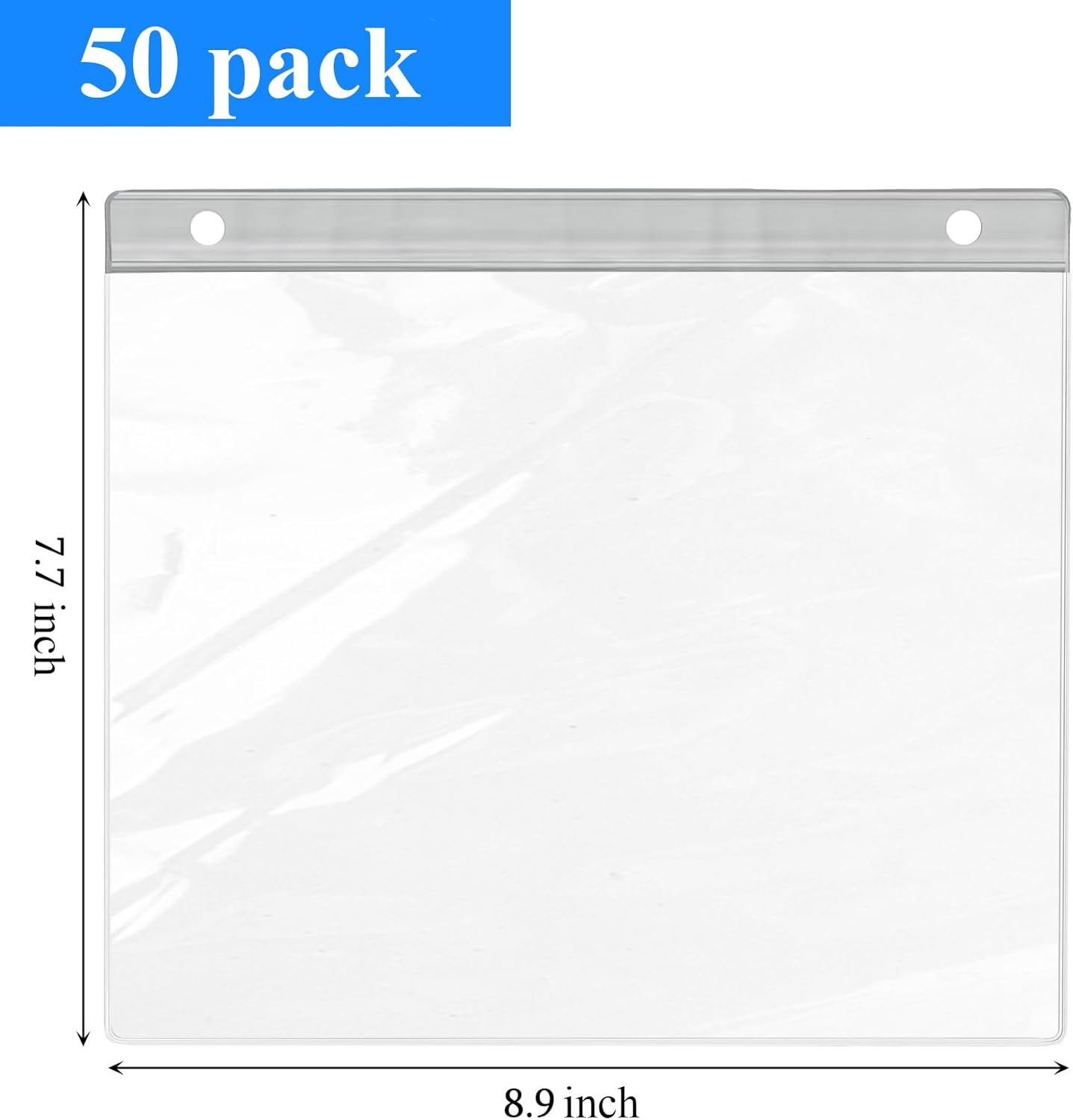 Yarlung Race Bib Display Protector Sheets - 50 Pack Clear Vinyl Holders for Runners & Athletes