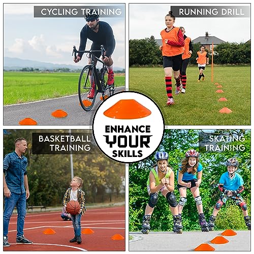 Flexible Soccer Training Cones - 25/50/100/200 Pack for Kids