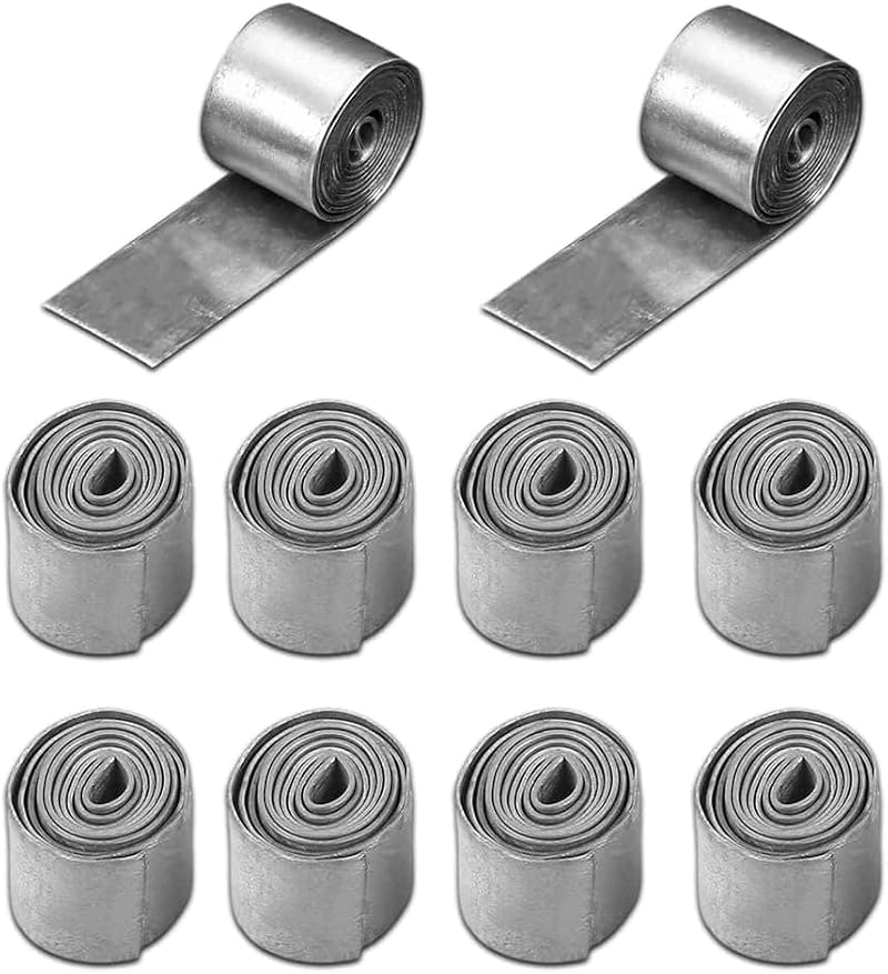 Fishing Lead Sheets - 10 Rolls of 1mm Soft Sinkers for Tackle