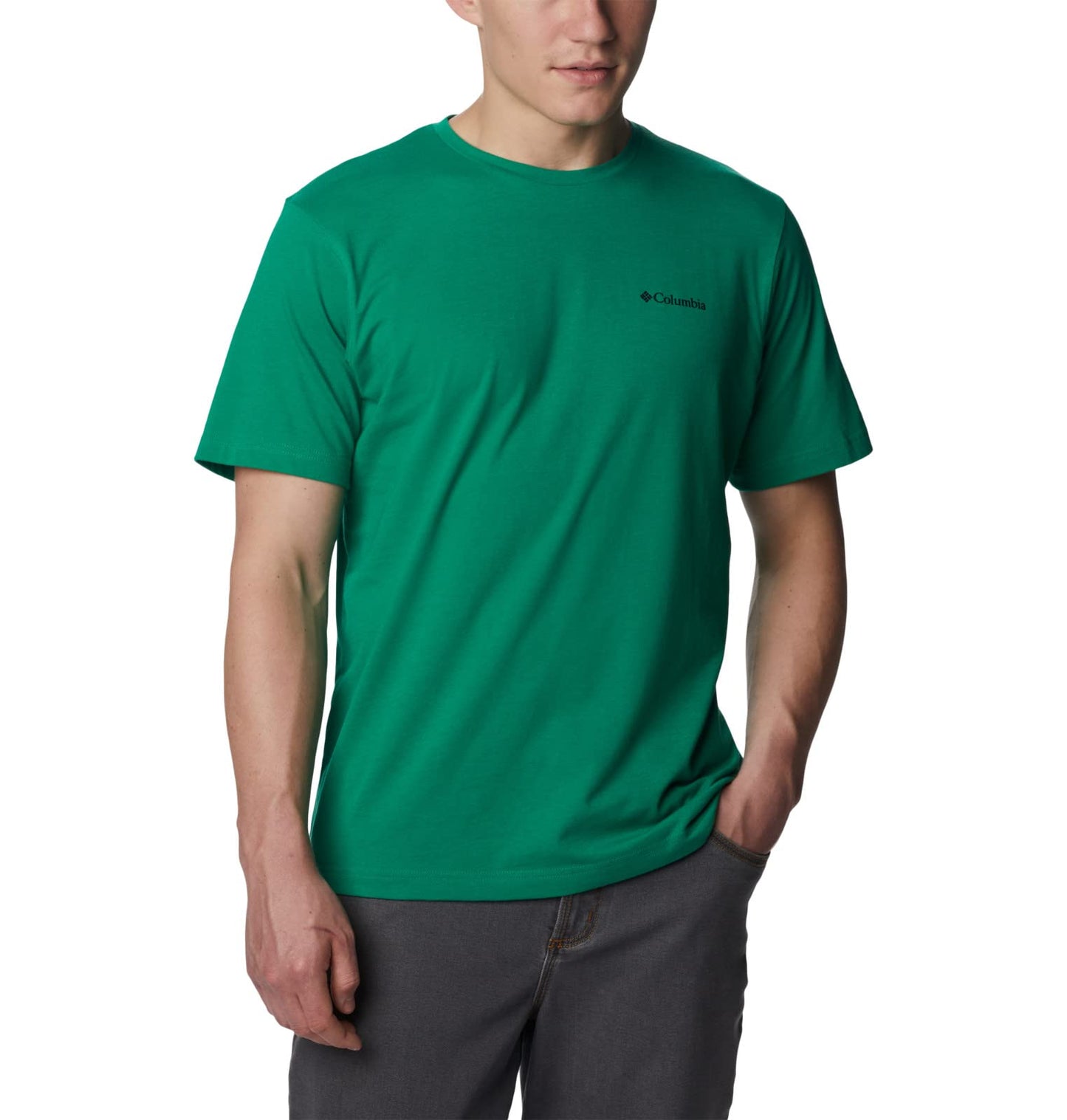 Columbia Men's Thistletown Hills Short Sleeve, Bamboo Forest, 6X Big