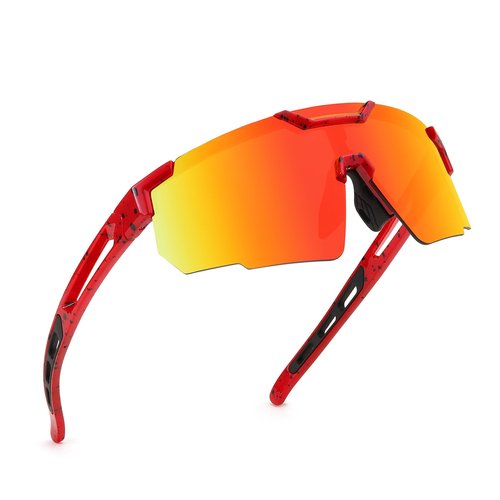 BUYAGE Sports Sunglasses for Men Women, Baseball Sunglasses Youth Large Frame 80s Softball Running Cycling Visor Glasses